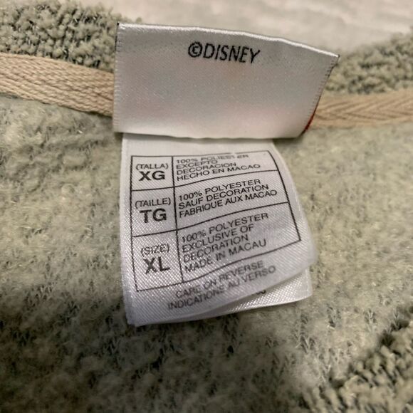 Disney Store Nicky Mouse Womens Green Fleece Pullover Sweater Size XL Long Sleev - Picture 4 of 7